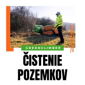 cistenie pozemkov svahovou kosačkou greenclimber